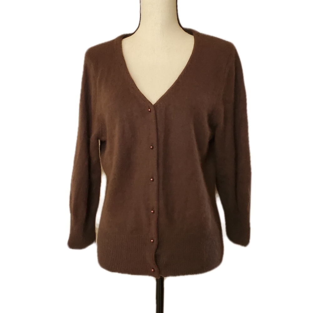 Hillard & Hanson Angora Cardigan Sweater